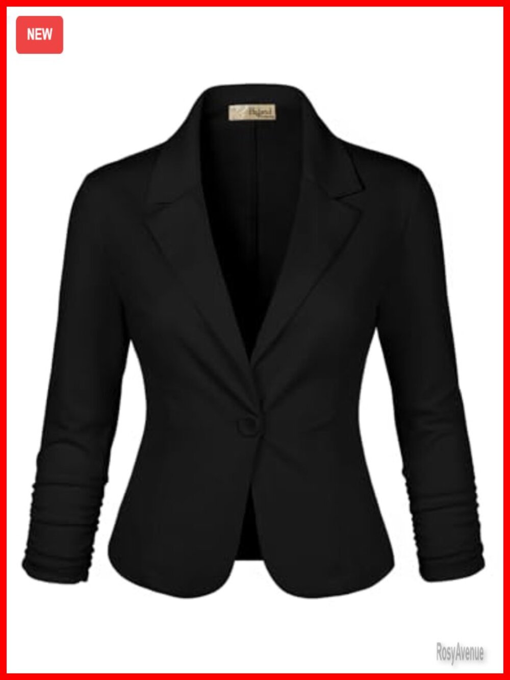 Ponte Knit Blazer Cardigan 3/4 Sleeve Business Casual Women's Work